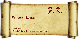Frenk Kata névjegykártya